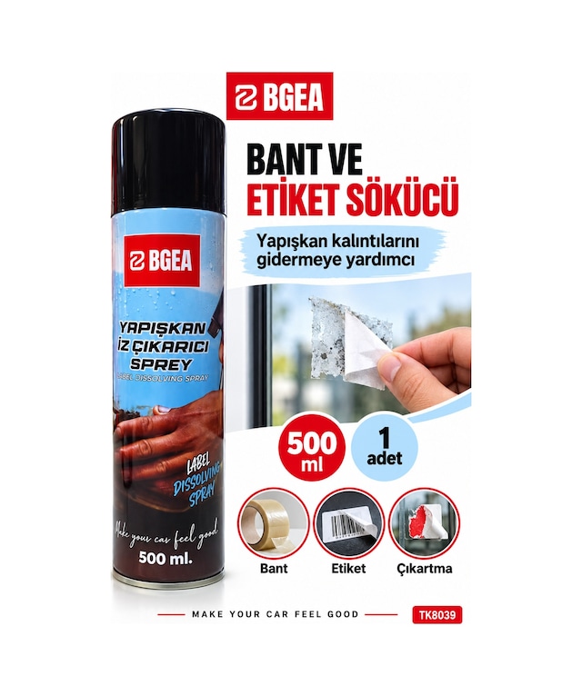 Bgea Bant Ve Etiket Sökücü 500 Ml Yapışkan İz Çıkarıcı Aerosol Sprey