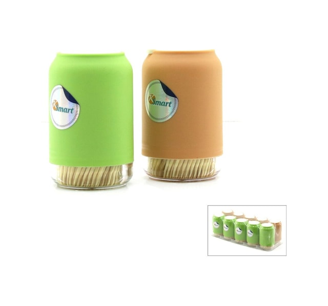 Ksmart K-1511 Kürdan 10x36 Şeffaf Cam Tuzluk Model Renkli Plastik Kaplama - 10'li Paket