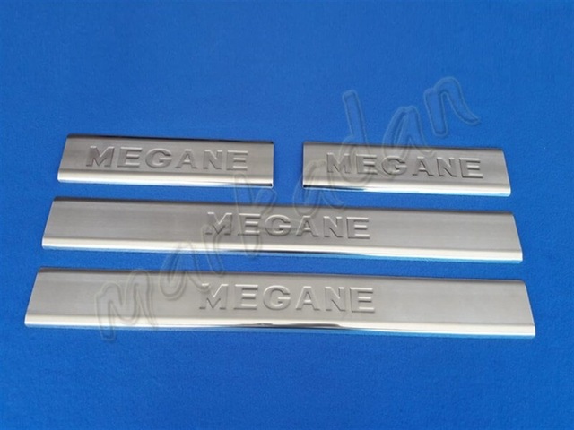 Renault Megane 2 Krom Kapı Eşiği 2004-2010 4 Parça Paslanmaz Çeli
