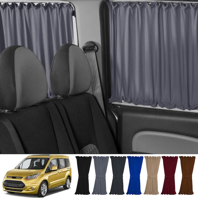 Pandami Ford Connect 1.nesil 2002-2013 Uyumlu Gri Raylı Oto Perde Takımı