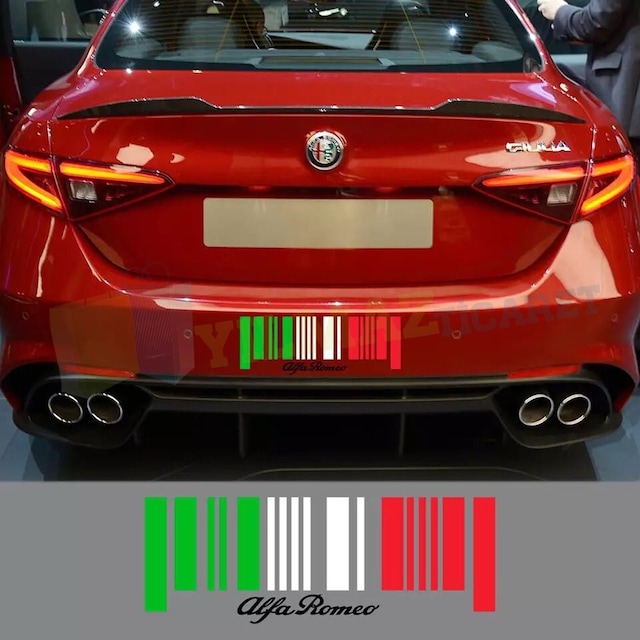 Alfa Romeo Cam Tampon Giulietta 159 156 Oto Sticker Yapıştırma 25 X 9 Cm