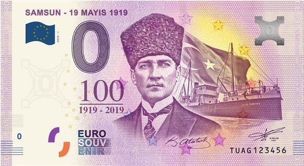 0 Euro Hatıra Parası - Samsun 2019 Özel Föy ve Zarflı