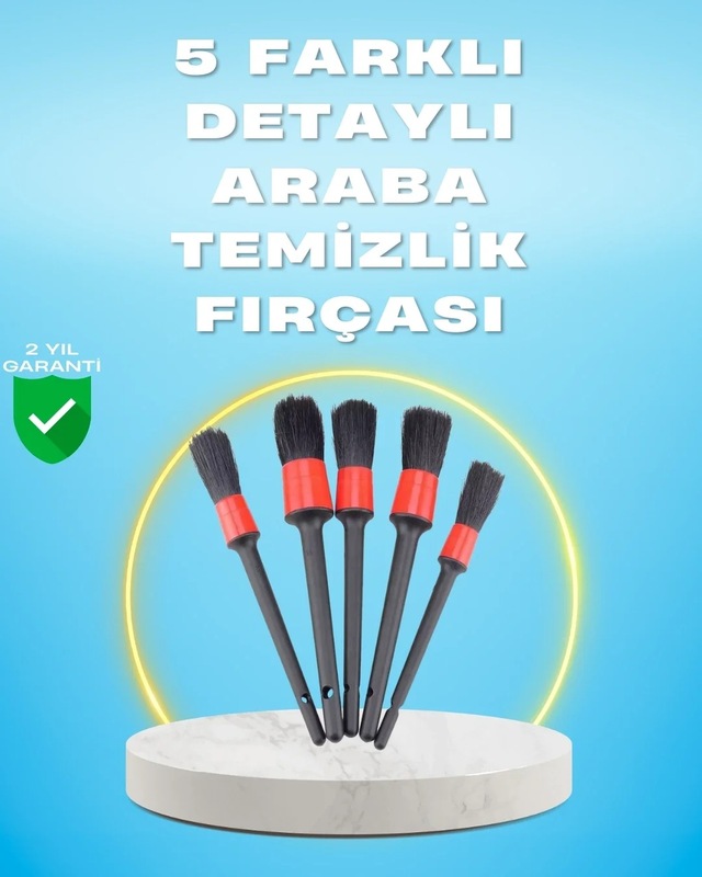 Ers 5'li Araba Temizlik Fırçaları-farklı Boyutlu Fırçalarla Derinlemesine Temizlik