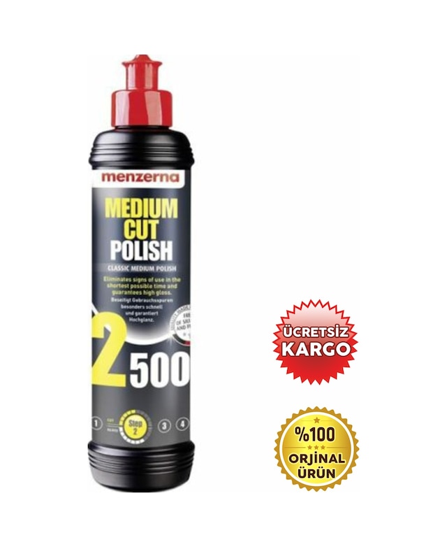Menzerna Medium Cut Polish 2500 – Orta Der.çizik Gid.cila 250 Ml