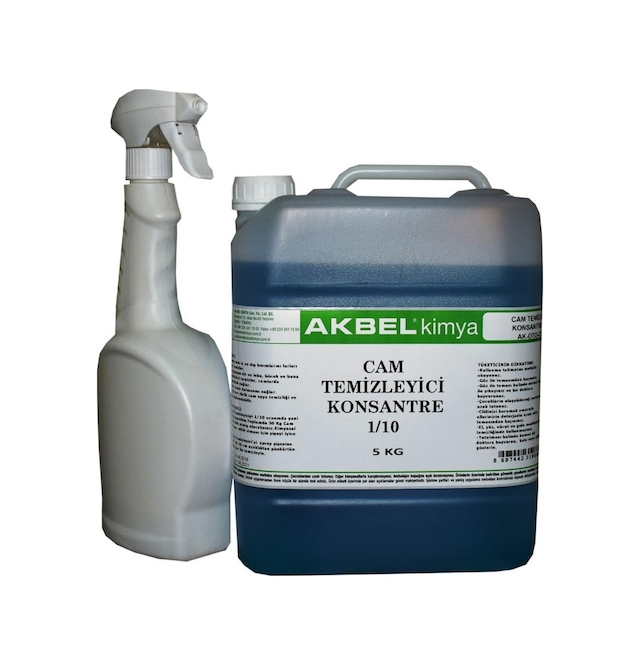 Akbel Cam Temizleyici Konsantre 1-10 5 Kg+Uygulama Spreyi