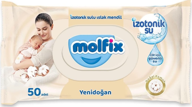 Molfix Yenidoğan Izotonik Sulu Mendil 12'Li Fırsat Paketi 600'Lü