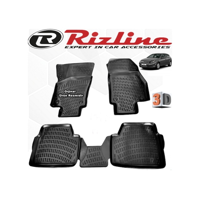 Rizline Opel Astra H 3D Paspas Havuzlu Siyah Hb 2004-2015 Arası