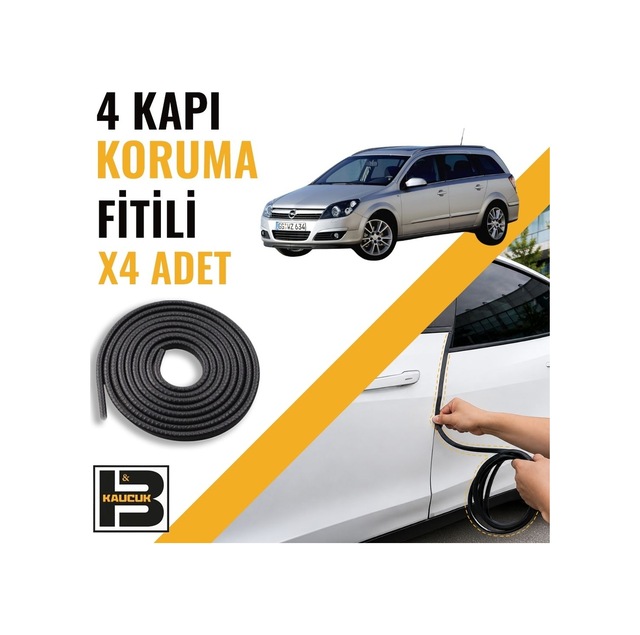 Opel Astra H Station Wagon Kapı Koruma Fitili-4 Kapı-siyah-bm2494