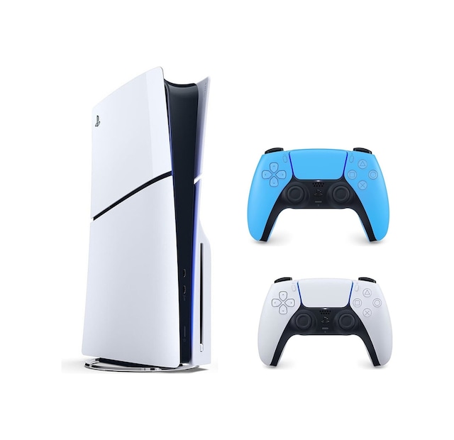 Sony Playstation 5 Slim 1 TB + Cd Edition + 2 Mavi Dualsense Kol (İthalatçı Garantili)