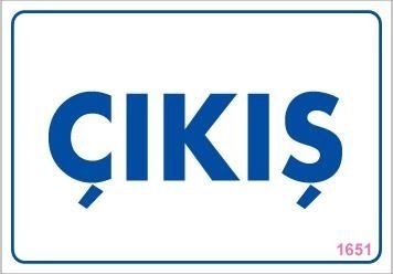 Buradabulabilirsin Çıkş Uyarı Levhası 17,5x25 Kod:1651 Nl