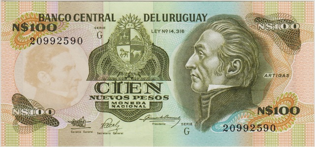 Uruguay 100 Peso 1987