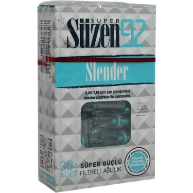 SÜZEN 92 Slender Filtre Ağızlık 30 Adet Slender