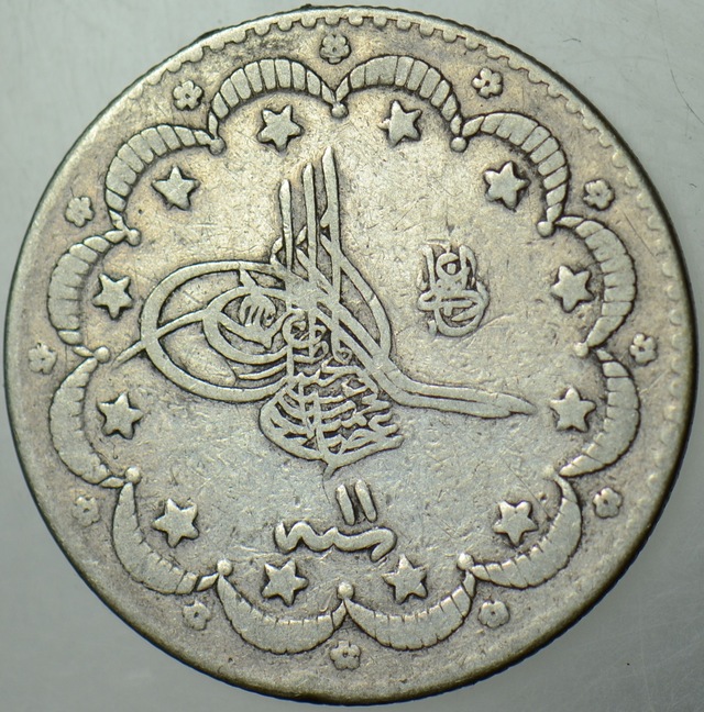 Iı. Abdülhamid Gümüş 5 Kuruş 129311. İstanbul Darbı.