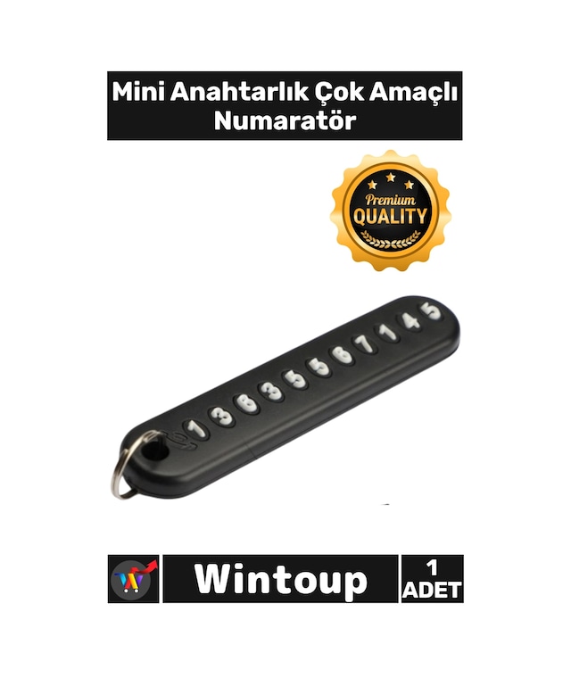 Numaratör Dayanıklı Kayıp Önleyici Ergonomik Şık Fonksiyonel Mini Anahtarlık Çok Amaçlı Numaratör