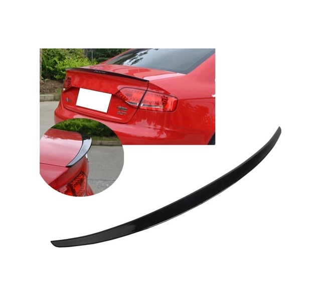 Audi A3 2014 2015 Sedan Plastik Parlak Siyah Spoyler Spoiler Uyumlu