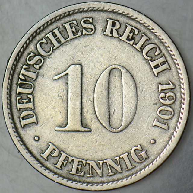 Almanya 10 Pfennıg 1901 F. Iı. Wilhelm Dönemi.
