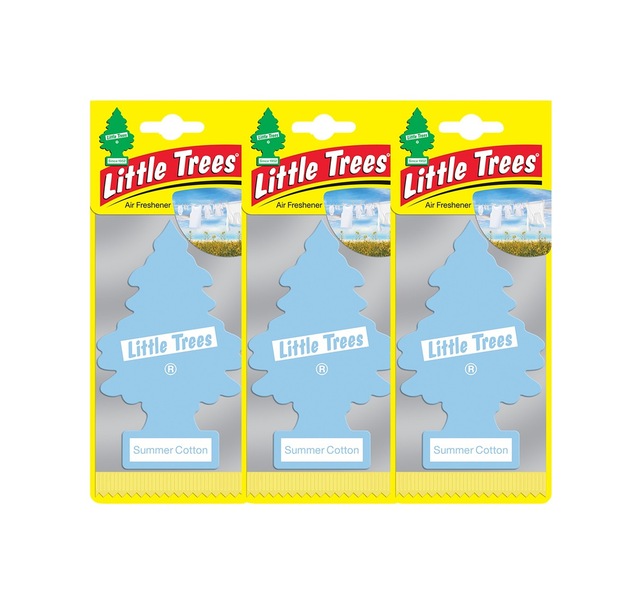 Little Trees 3'lü set Summer Cotton - Yaz Esintisi Oto Kokusu