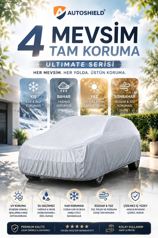 Seatoledo Sedan Uyumlu 4 Mevsim Oto Branda Araç Örtüsü