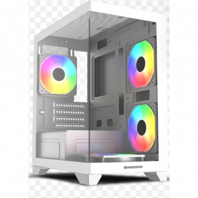 Gamebooster GB-M6001W 4 12CM SEAVIEW MID-T mATX Rainbow White 600W PSU