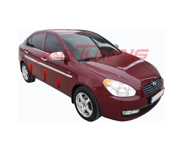 Hyundai Accent Era Krom Kapı Çıtası Takımı Paslanmaz Çelik N11.85