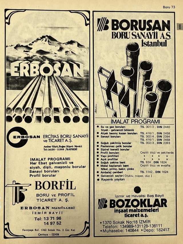 İzmir 1982-1983 Meslek Reklam İlanı Efemera S73 Teşhir Ürün