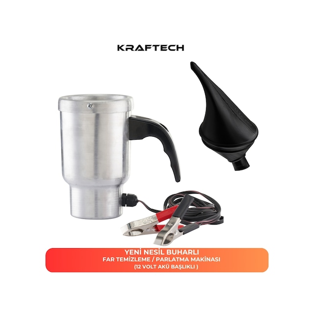 Kraftech Far Temizleme Seti Çaydanlık Kupa Isıtıcısı 12 Volt