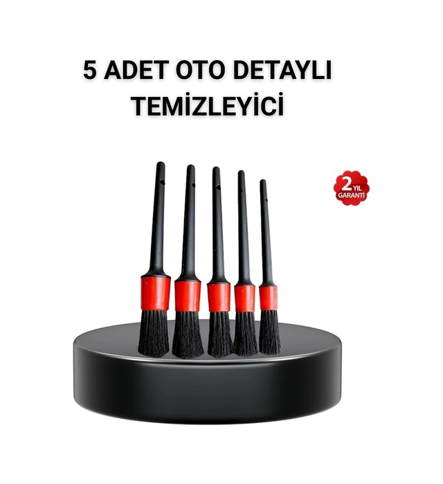 Ers 5 Li Detay Temizlik Fırçası Seti Araç İç Dış Jant Motor Çok Amaçlı