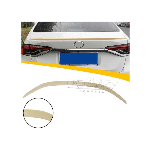 Toyota Corolla 2020+ Bagaj Üstü Spoiler Pianoblack İthal Abs Plastik Parlak Siyah