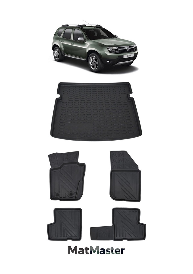 Dacia Duster 4x4 2017 Model 5d Premium Ekstra Havuzlu Paspas Ve Bagaj Havuzu Set