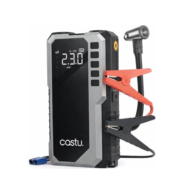 Cs68 Plusmax 12000mah Akü Takviye Ve Lastik Şişirme Kompresörü 4'ü 1 Arada Araç Jump Starter, Powerbank, Led