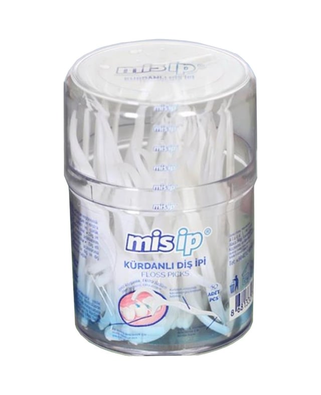 Mis İp Kürdanlı Diş İpi Silindir Kutu 50'li