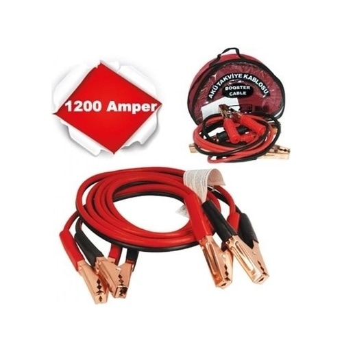 Akü Takviye Kablosu 1200 Amper Taşıma Çantalı Çok Renkli