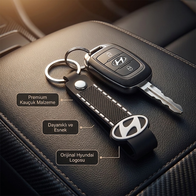 Hyundai Grubu İle Uyumlu Premium Kauçuk Oto Anahtarlık Araç Anahtarı İçin Şık Ve Dayanıklı Anahtarlık