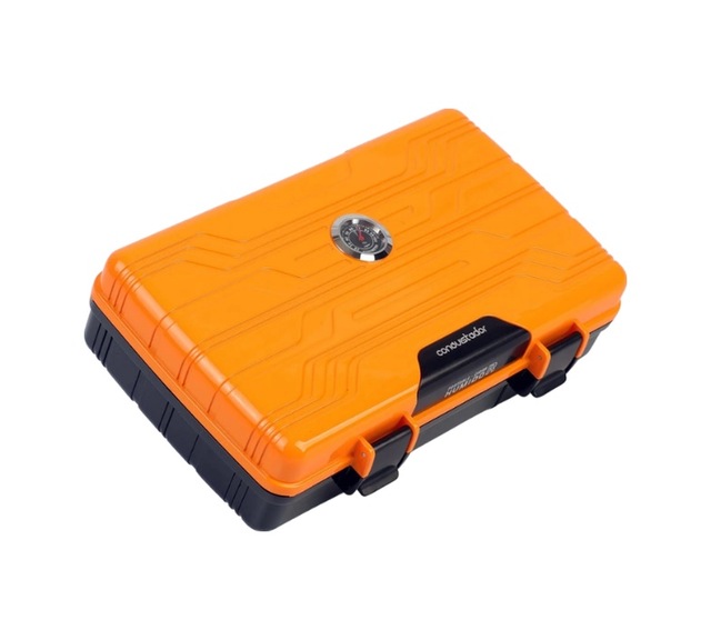 Conquistador Sarı Siyah 10 Kapasite Seyahat Humidor Puro Kutusu Cnq-008