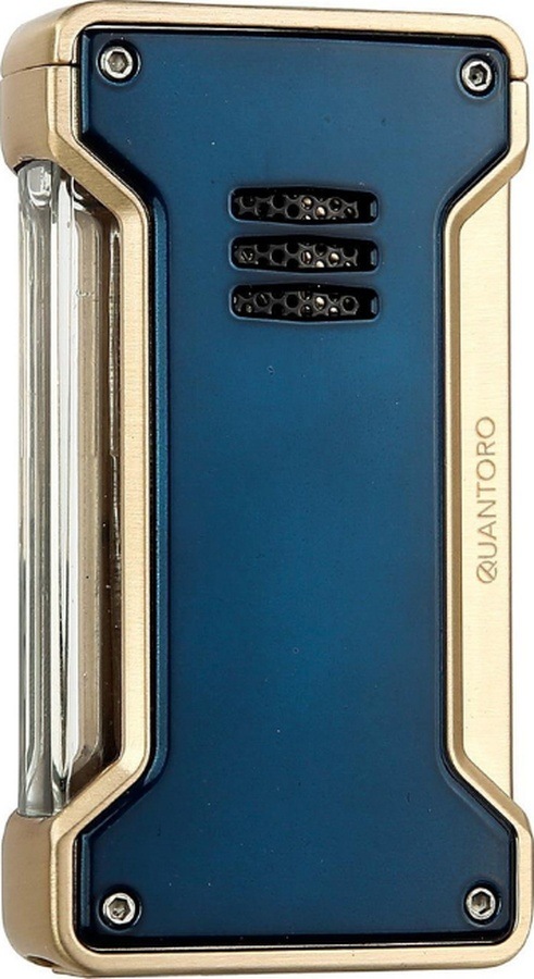 Quantoro Tek Torch Pürmüz Mavi-gold Metal Puro Çakmağı - Trz1021