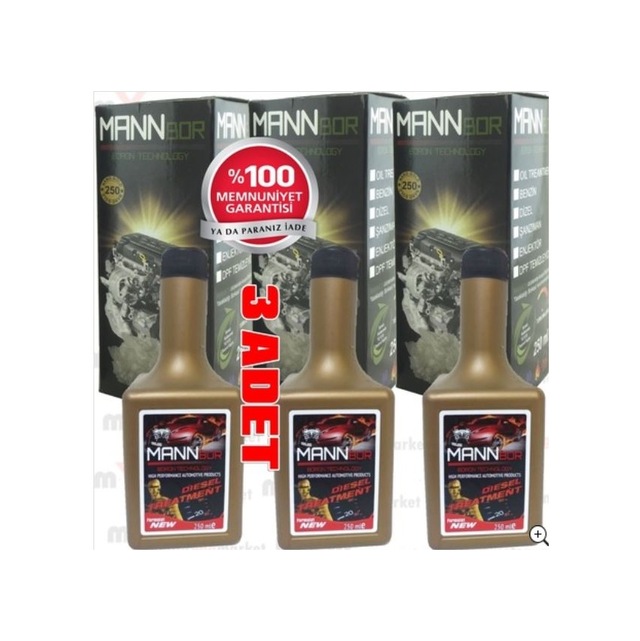 Mannbor Boron Teknoloji Dizel Mazot Yakıt Katkısı 250Ml X3 Adet N11.19