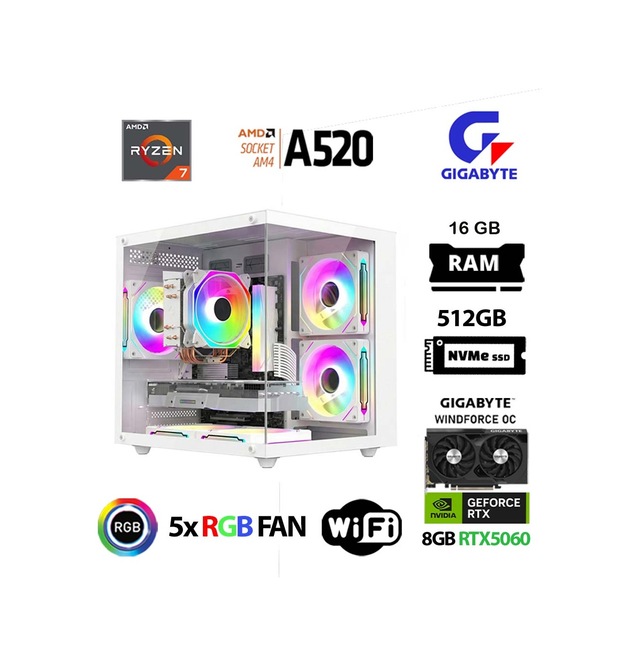 Xaser Giga X20 Ryzen 7 5700X RTX 5060 512GB SSD