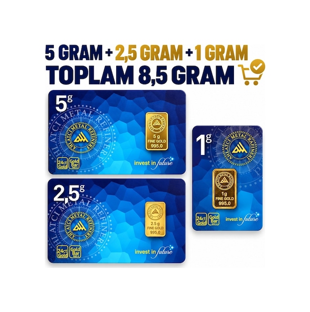 Ahlatcı Kuyumculuk 24 Ayar 8.5 Gram Külçe Altın