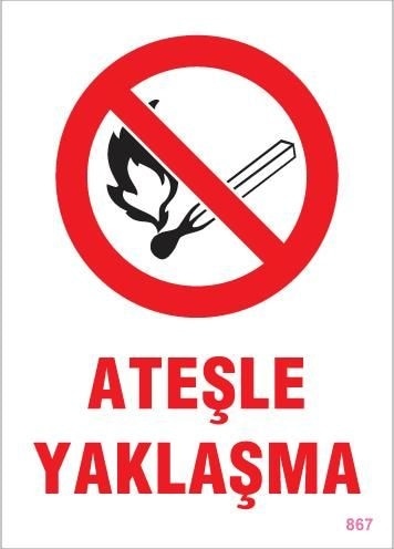 Buradabulabilirsin Ateşle Yaklaşma Uyarı Levhası 25x35 Kod:867 Nl