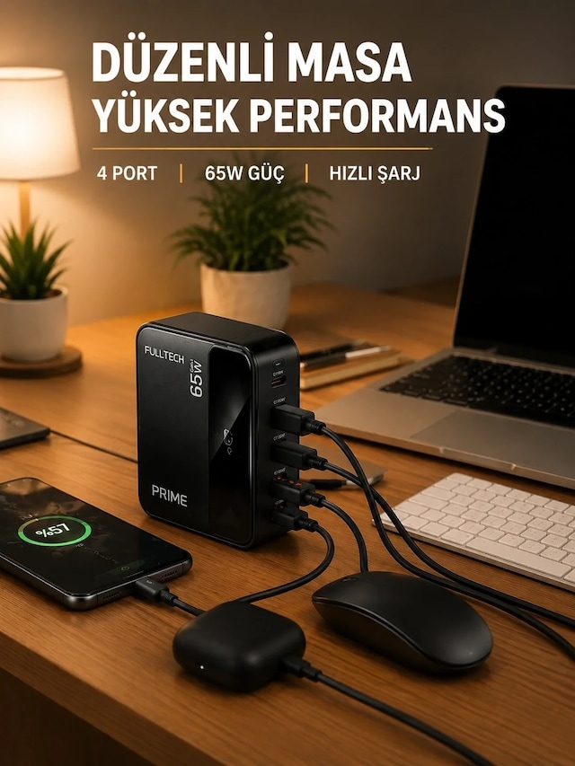 Ers Usb-a Ve Usb-c Girişli Çoklu Şarj Cihazı