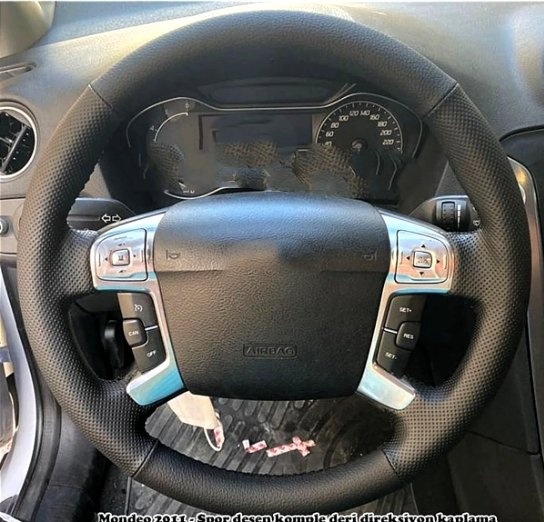Ford Mondeo Ve Smax 2009 - 2014 Araca Özel Direksiyon Kılıfı Nokt Siyah