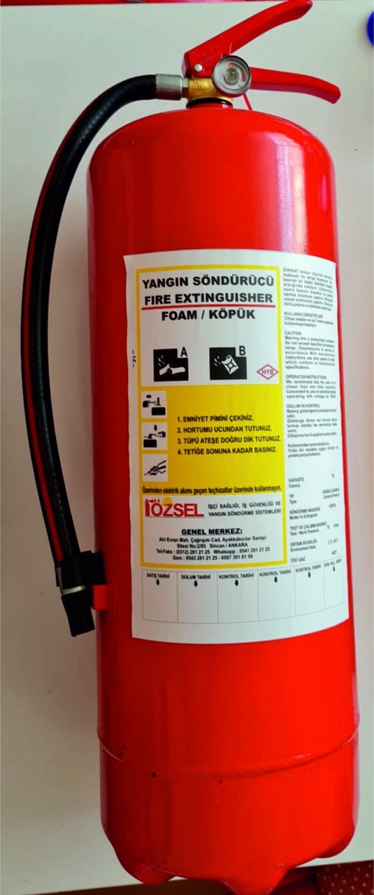 12 Kg Köpüklü Yangın Söndürme Cihazı