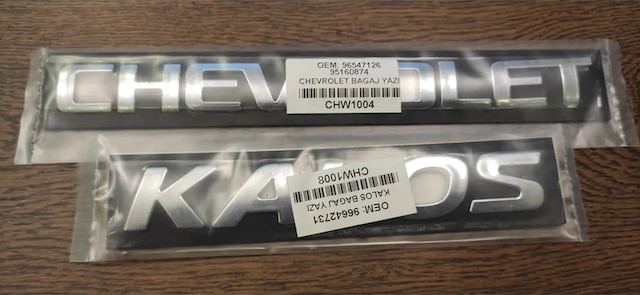 Chevrolet Kalos 2003-2008 Bagaj Yazısı 2 Li Takım Sedan, Hatchback Uyumlu