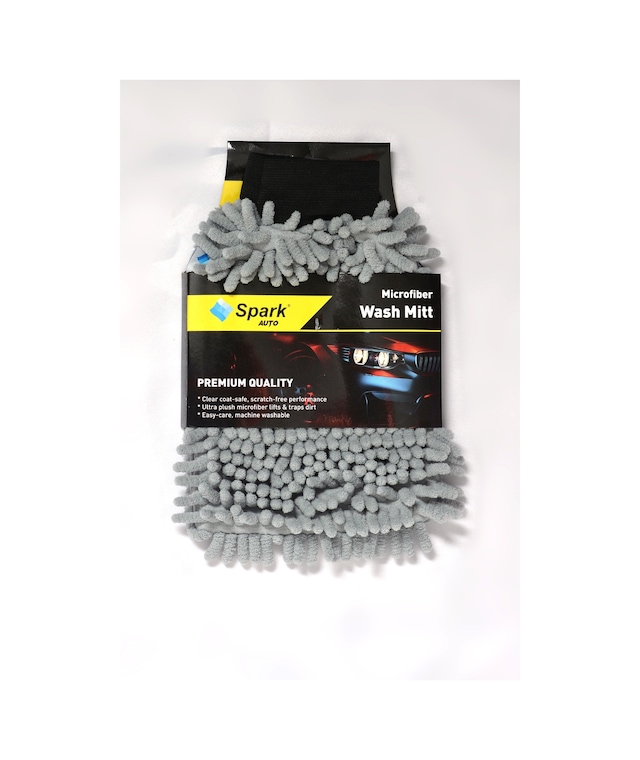 Spark 7050 Mikrofiber Şönil Oto Temizlik Ve Kurulama Eldiveni Gri 1 Adet