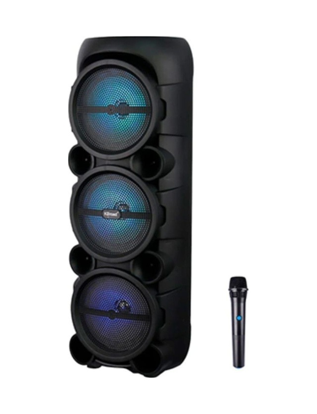 2185 Kablosuz Mikrofonlu Rgb Ledli Taşınabilir Bluetooth Hoparlör Parti Speaker Fm / Usb / Tf