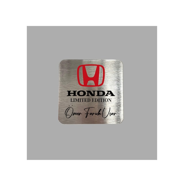 Kişiye Özel Honda Limited Edition Metal Etiket 6x6 Cm Arkası Yapışkanlı