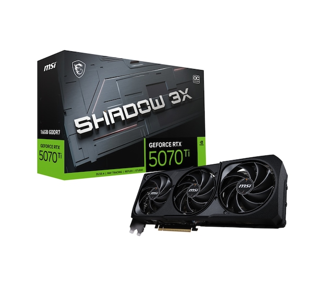 MSI NVIDIA GeForce RTX 5070 TI 16G Shadow 3X OC 16GB GDDR7 256 Bit DLSS 4 Ekran Kartı