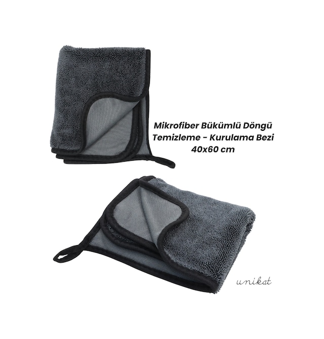 Mikrofiber Burgu Loop Temizlik Bezi 40x60 Cm Yumuşak Kumaş Kaput Kurulama Havlusu 1 Adet