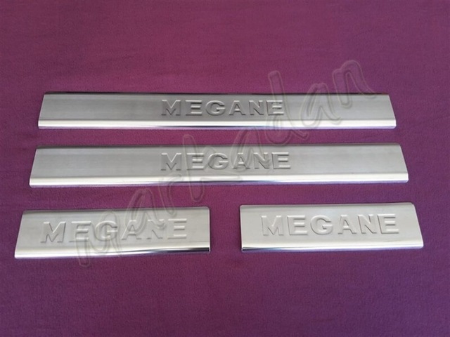 Woc Chrome Renault Megane 2 Krom Kapı Eşiği 2004-2010 4 Parça Pas