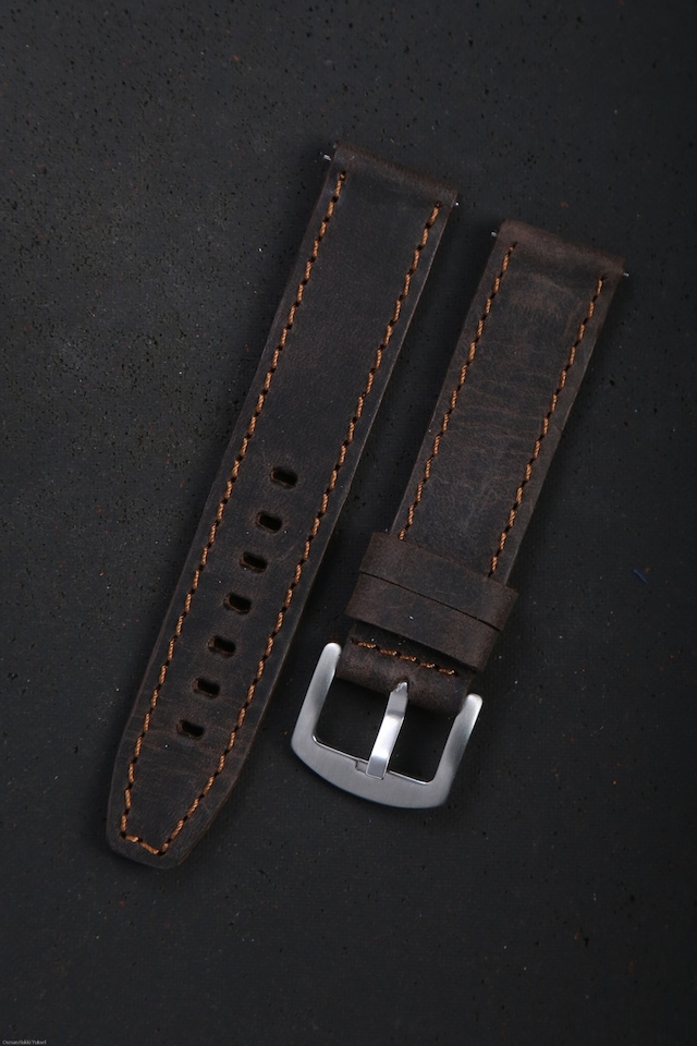 Hakiki Deri 20mm Akıllı Pimli Saat Kordonu Kahverengi 88193219